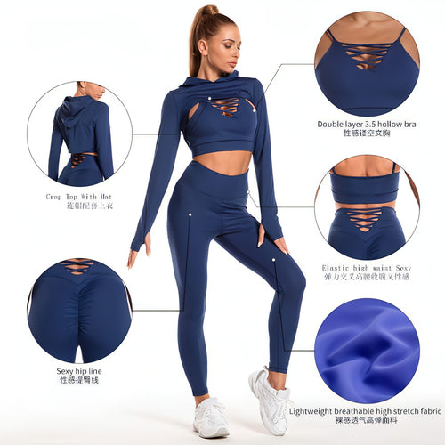 Womens velocity gym tracksuit set